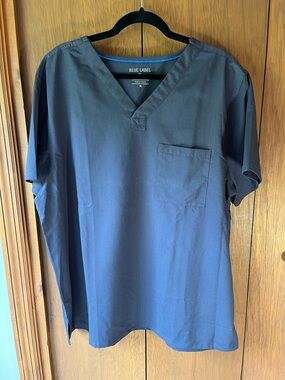 Healing Hands Blue Label Men’s Scrub Shirt Gray XL